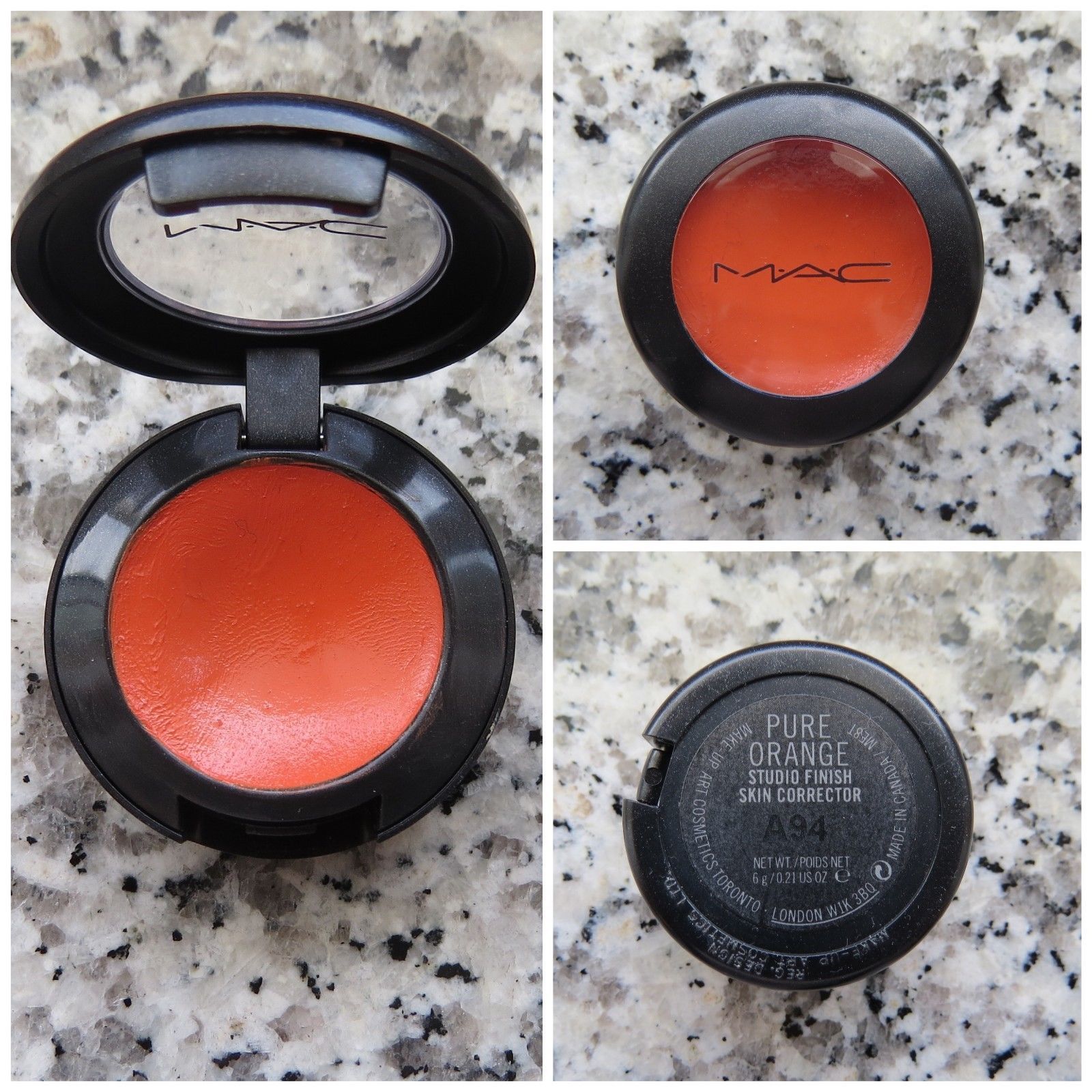 mac studio finish skin corrector pure orange review