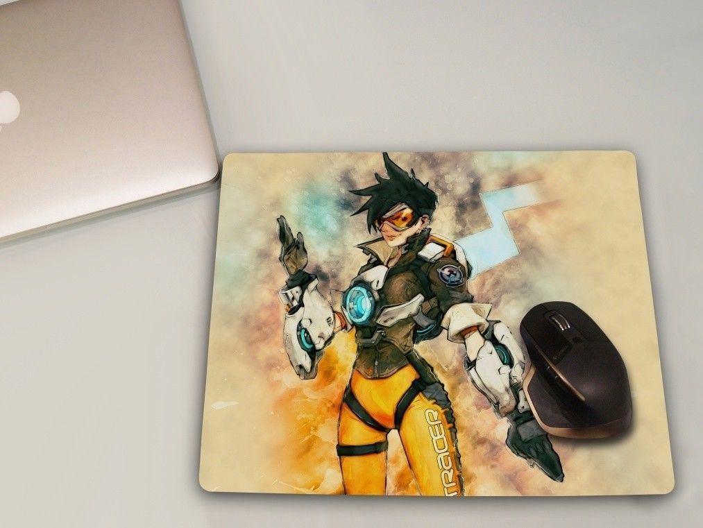 Overwatch Mouse pad Large Gaming Tracer Mousepad 38x48cm Keyboard Desk Mat A159 Mouse Pads, Mats
