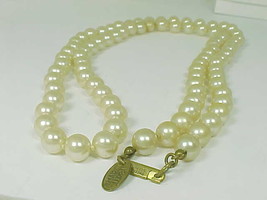 MIRIAM HASKELL Designer Signed Vintage 30 inches FAUX PEARL STRAND NECKLACE - $325.00