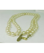 MIRIAM HASKELL Designer Signed Vintage 30 inches FAUX PEARL STRAND NECKLACE - $325.00