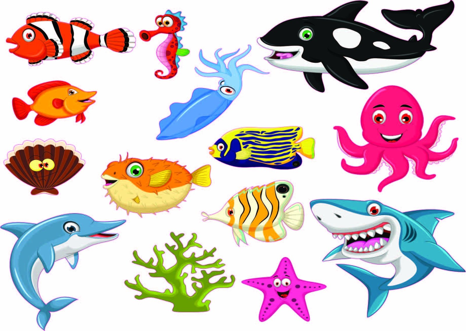 Sea animals Flashcards for Kids