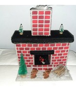 Handmade Plastic Canvas Christmas Fireplace Vintage - $19.99