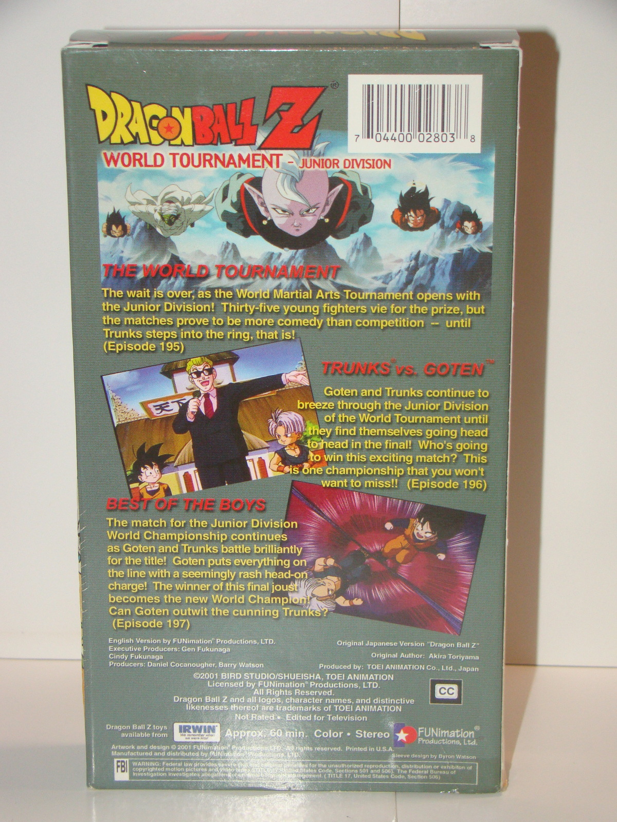 DRAGON BALL Z - WORLD TOURNAMENT - JUNIOR DIVISION (VHS) - VHS Tapes