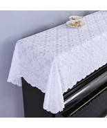 78*35inch White Piano Dust-proof Cover Dust Elegant Flower Fabric Cloth ... - $25.23