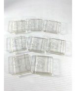 Vintage 1980 Allegro Clear Acrylic Napkin Holders Set of 8 Flowers 2  X ... - $21.78