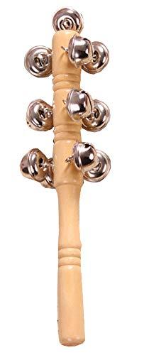 Blancho Bedding One Pair Small Wooden Rattle Handbell Hammer Toy Baby Hammer, Be