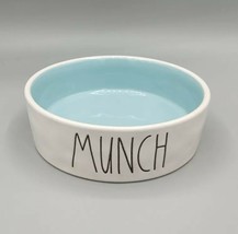 RAE DUNN Pet Cat Dog Water Food Bowl Dish &quot;MUNCH” Aqua NEW! - $14.52