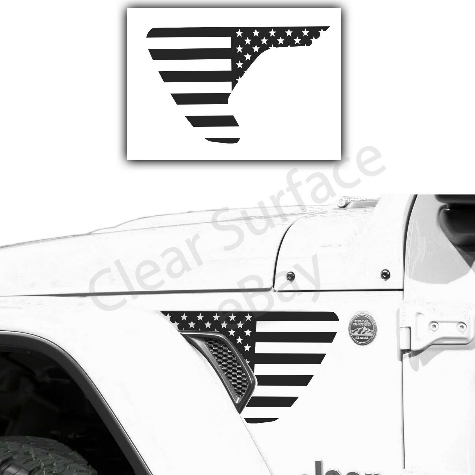 Jeep Wrangler JL & Gladiator 2018 2021 Fender Vent American Flag