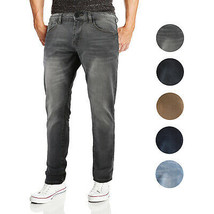 CS Men's Skinny Slim Fit Zip Fly Vintage Faded Wash Premium Denim Jeans