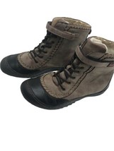 Jambu Star Brown Vegan Leather Faux Fur Lined Ankle All Terrain Boots Women's 9M - $28.88