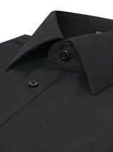 Omega Italy Men's Premium Slim Fit Button Up Long Sleeve Solid Color Dress Shirt image 15