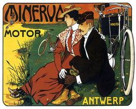 Early Motorcycle Girl POSTER.Home wall.Room Decor.Art Nouveau.229 - $11.88+