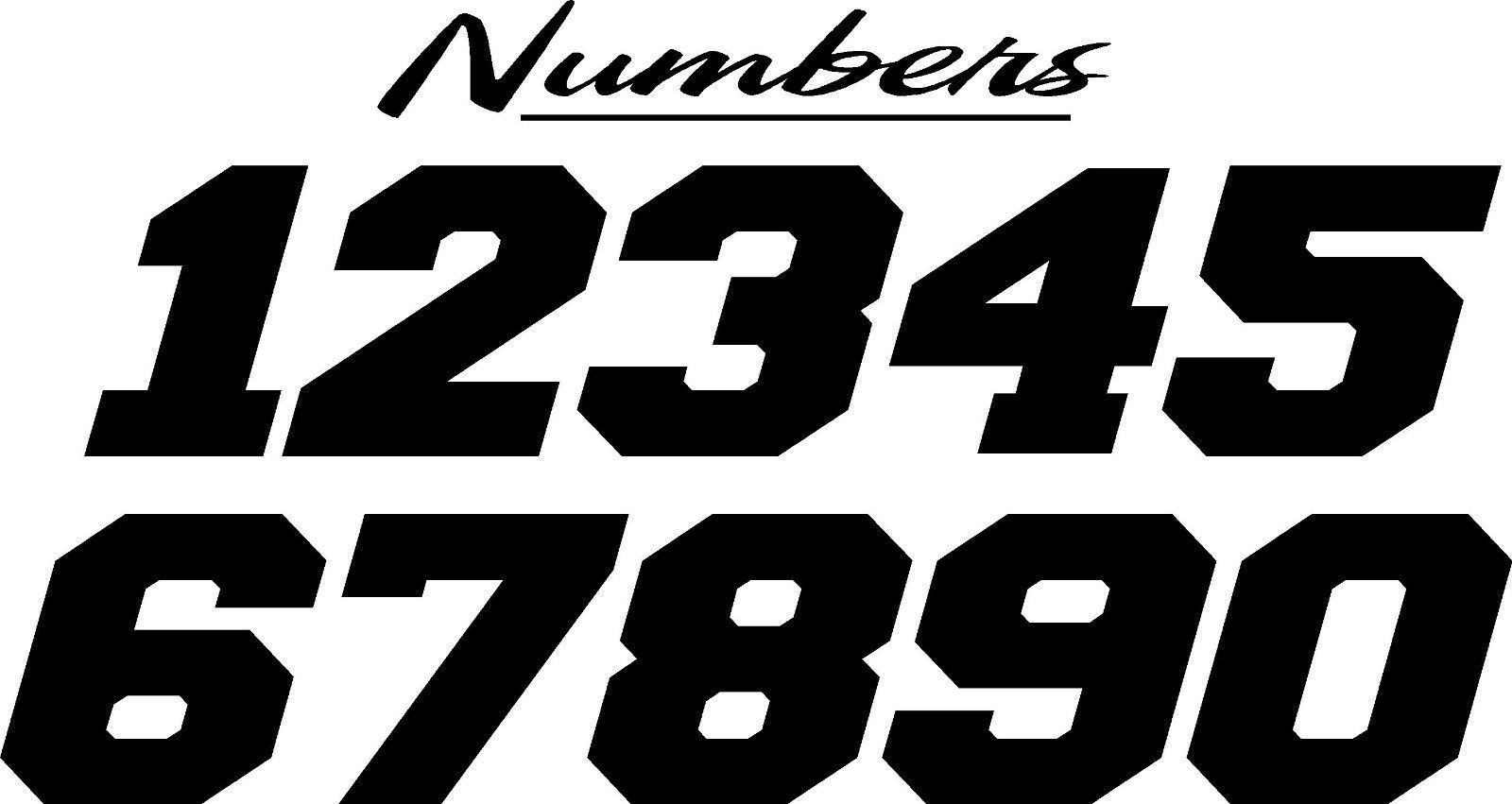 Custom Race Car numbers decals graphics Ultimate Number Kit Collage