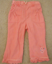 Baby Girls Corduroy Pants 18 Months Pink Elastic back Waistband - $4.98