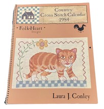 Country Cross Stitch Calendar 1984 Folk-Heart Designs 24 Designs/Patterns Unused - $11.26