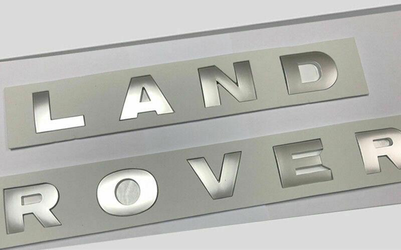 LAND ROVER SILVER 3D LETTERS HOOD OR TRUNK TAILGATE EMBLEM BADGE