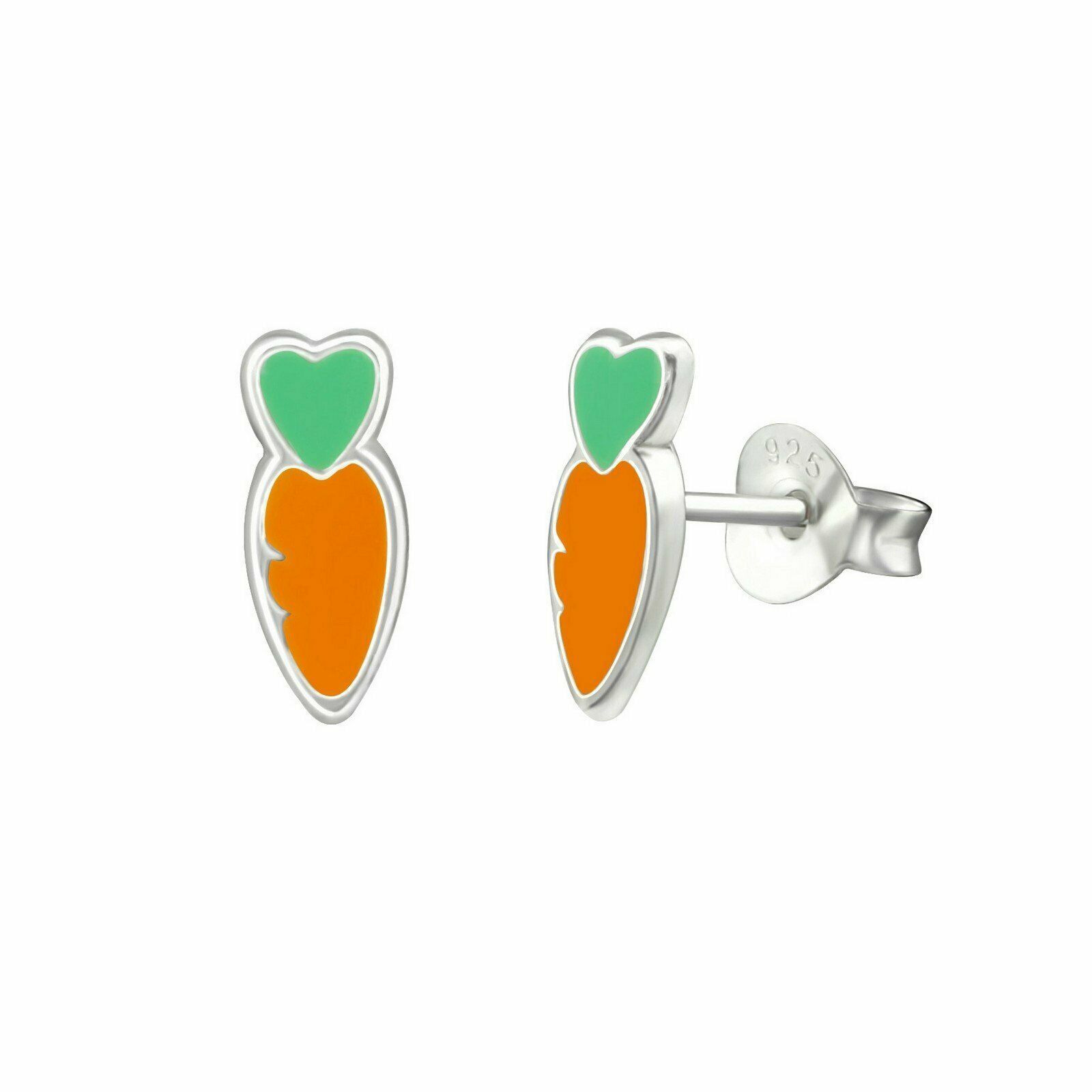 Sterling Silver Carrot Stud Earrings - Earrings
