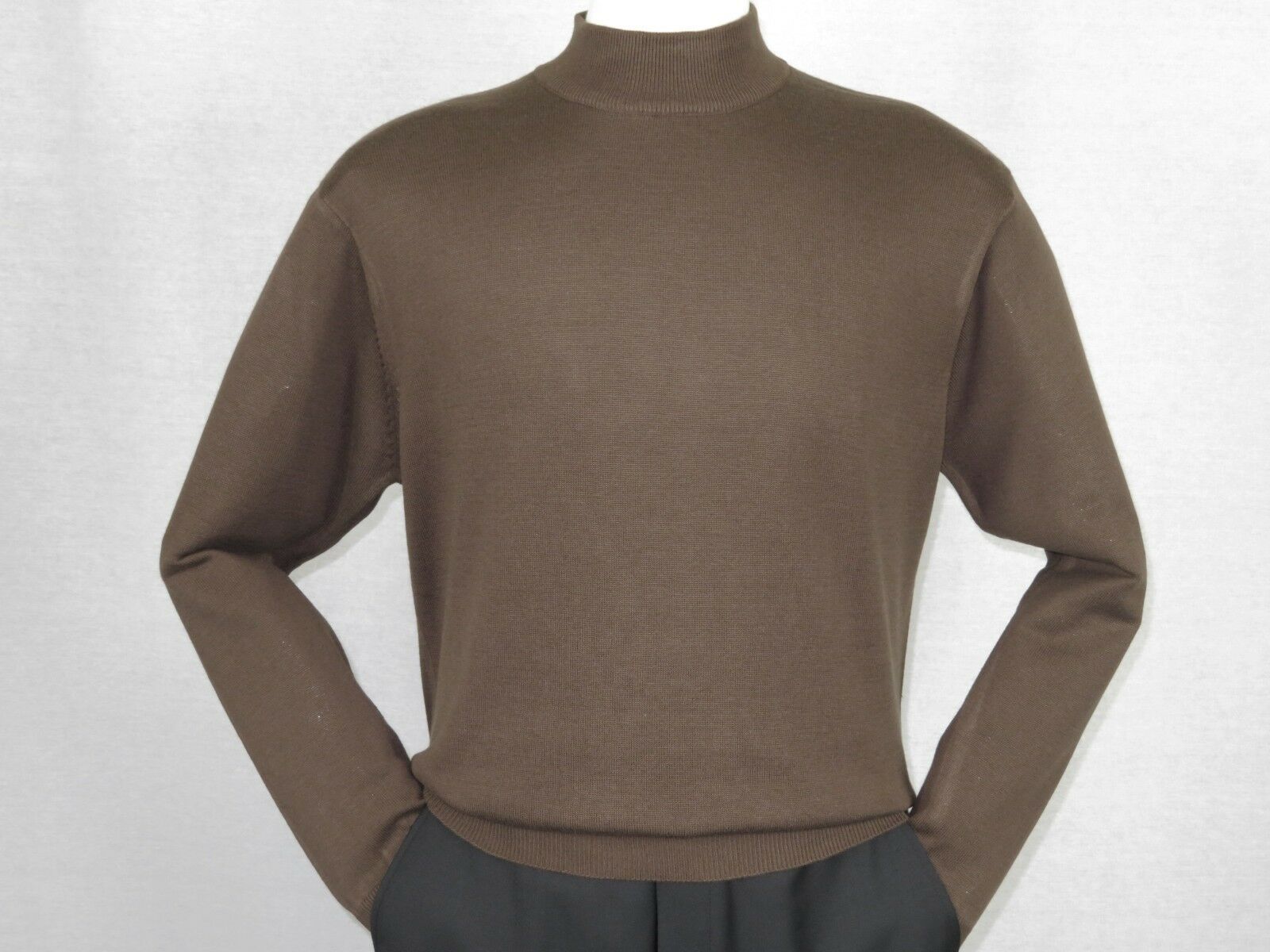 mens cotton mock neck sweater