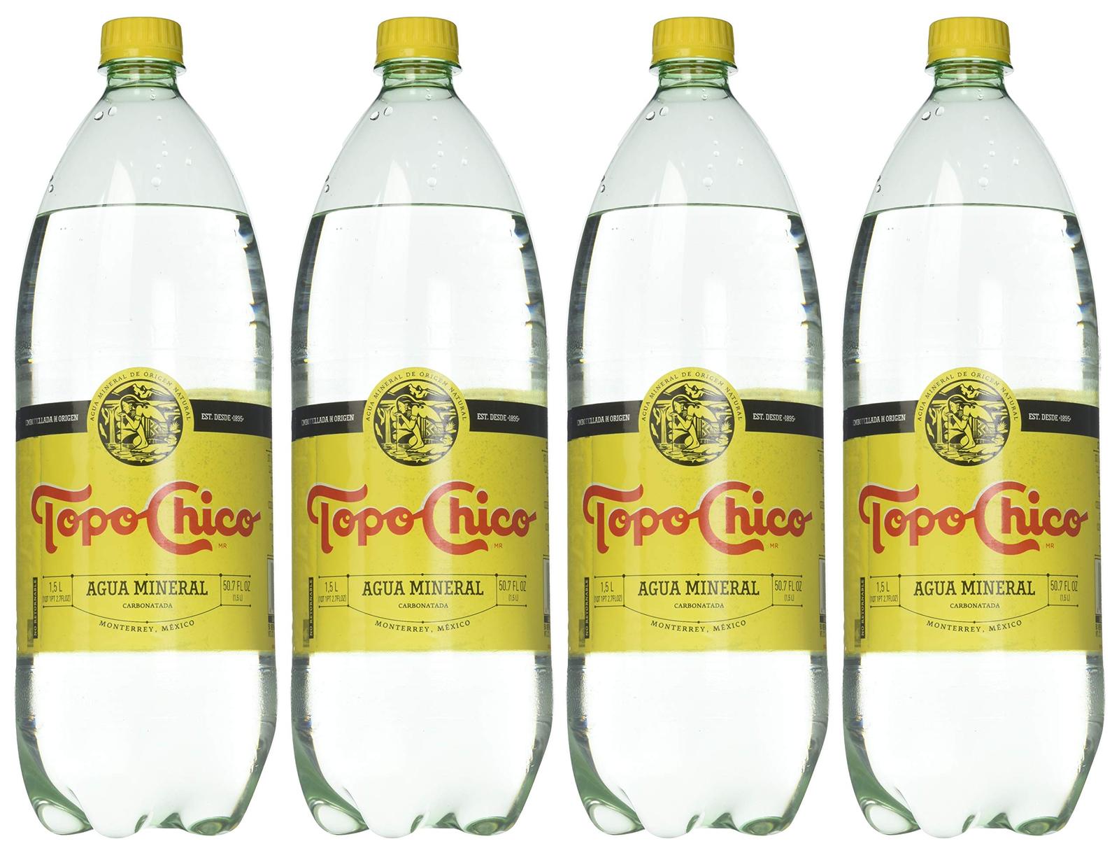 Topo Chico Mineral Water, 50.7 Oz Plastic Bottle (Pack of 4, Total of