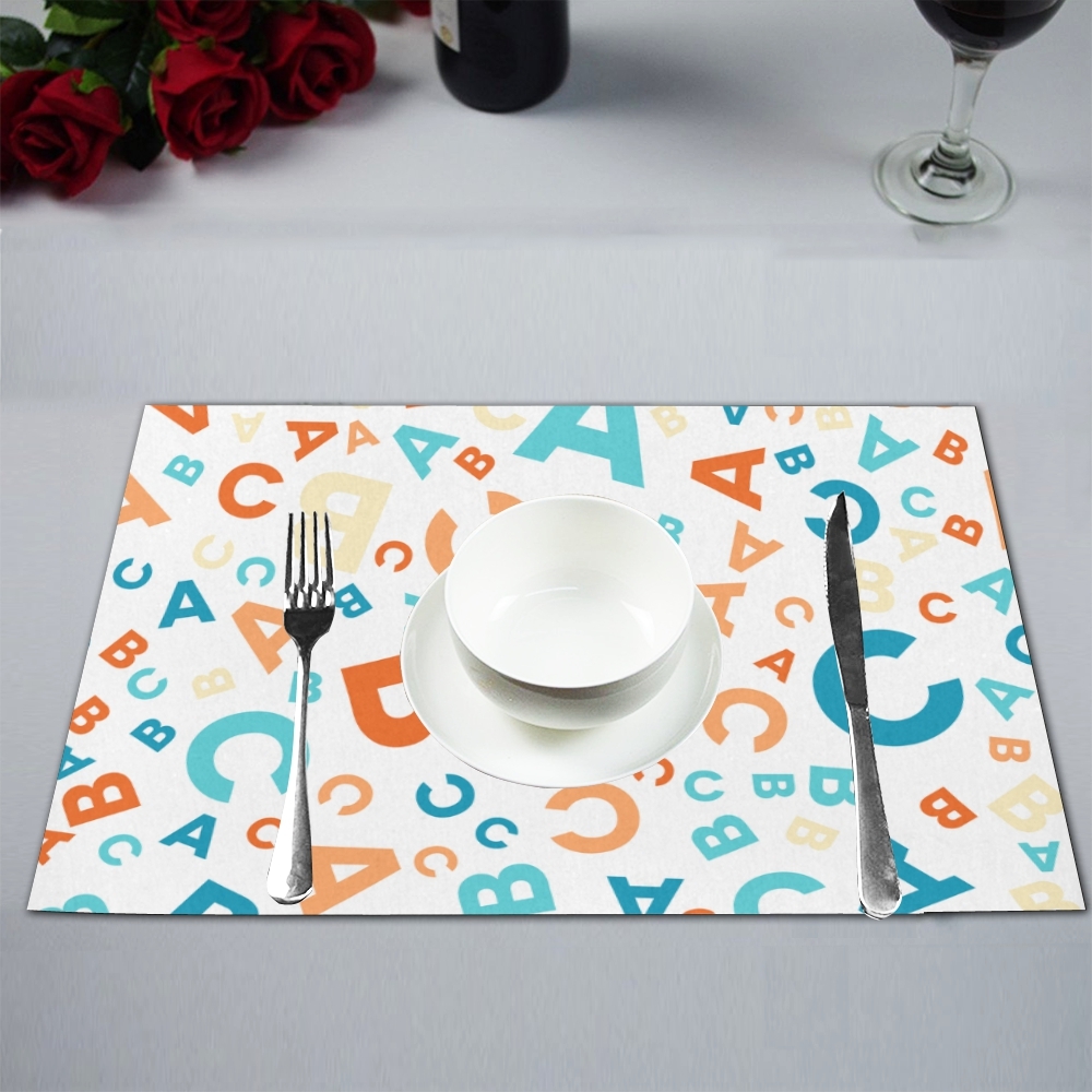 Alphabet Children Learning Words Dinning Table Mat ...