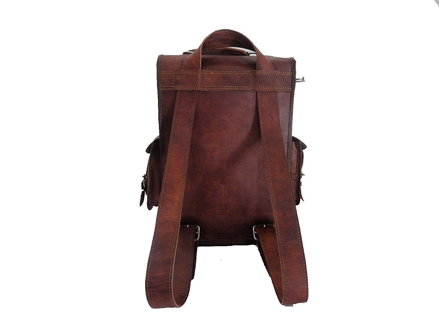 Men & Women&#39;s Genuine Soft Leather Backpack Multi-purpose Messenger Shoulder Bag - Backpacks ...