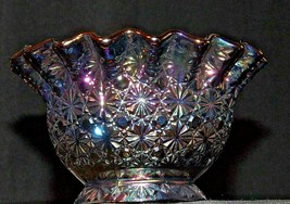 Carnival glass vase with by Smith AA20-7142 Vintage - $99.95