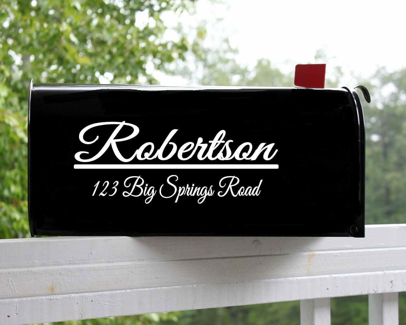 (2) Mailbox Stickers Letters Personalized Custom Address Numbers Name