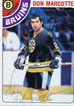 Don Marcotte 1978 Topps Autograph #236 Bruins