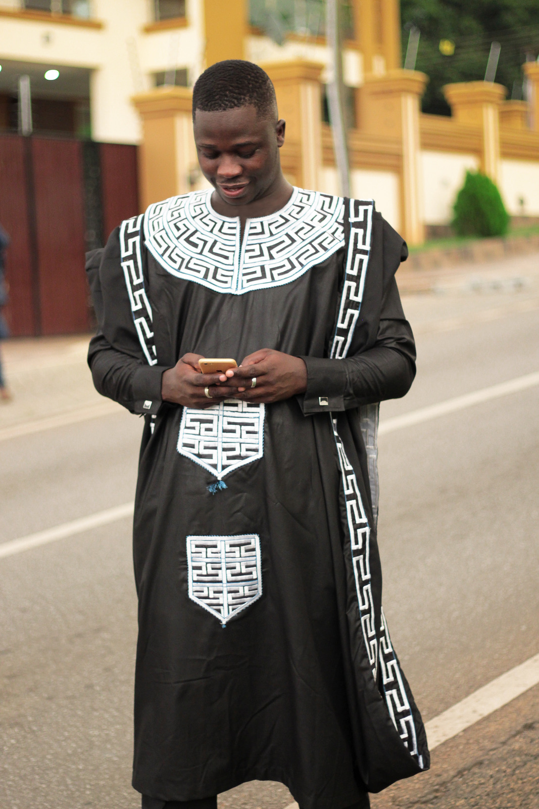 Black with White Agbada Babariga 3 Pcs African Men's Clothing African Fashion