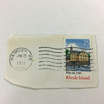 Vintage Jan. 22,1991 USED Rhode Island 1790  Hanover,  Kansas  - $4.70