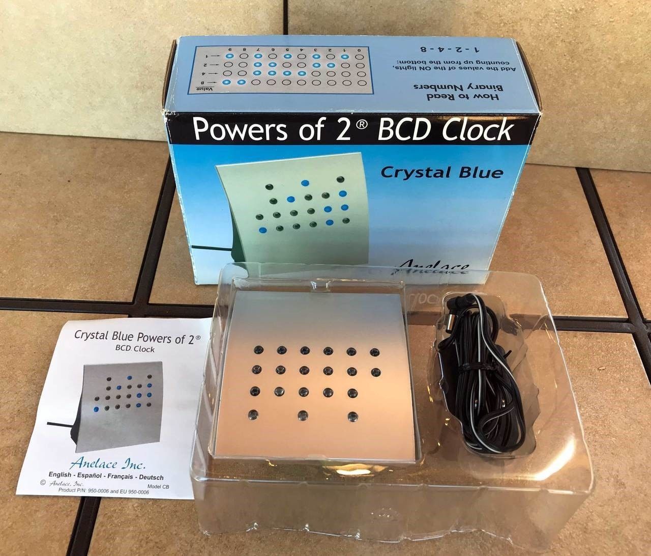 Desk Shelf Clocks Clocks Silver W Blue Leds Crystal Blue Powers