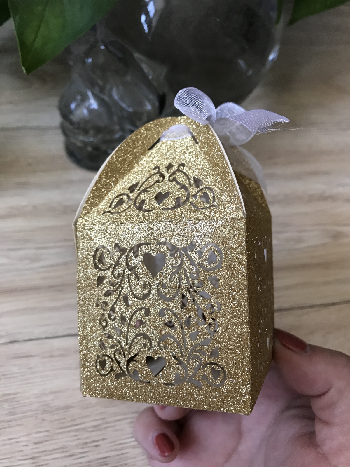 100pcs Glitter Gold Wedding Gift Boxes,Chocolate Boxes,wedding favor ...