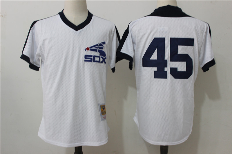 Chicago White Sox 45 Michael Jordan Baseball Jersey White Retro mesh