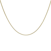 Box Link Chain Necklace Yellow Gold Over Silver 18" - $19.79