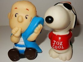 ConAgra Peanuts Snoopy "Joe Cool" & Linus Vinyl Squeak Dog Toys - $10.44