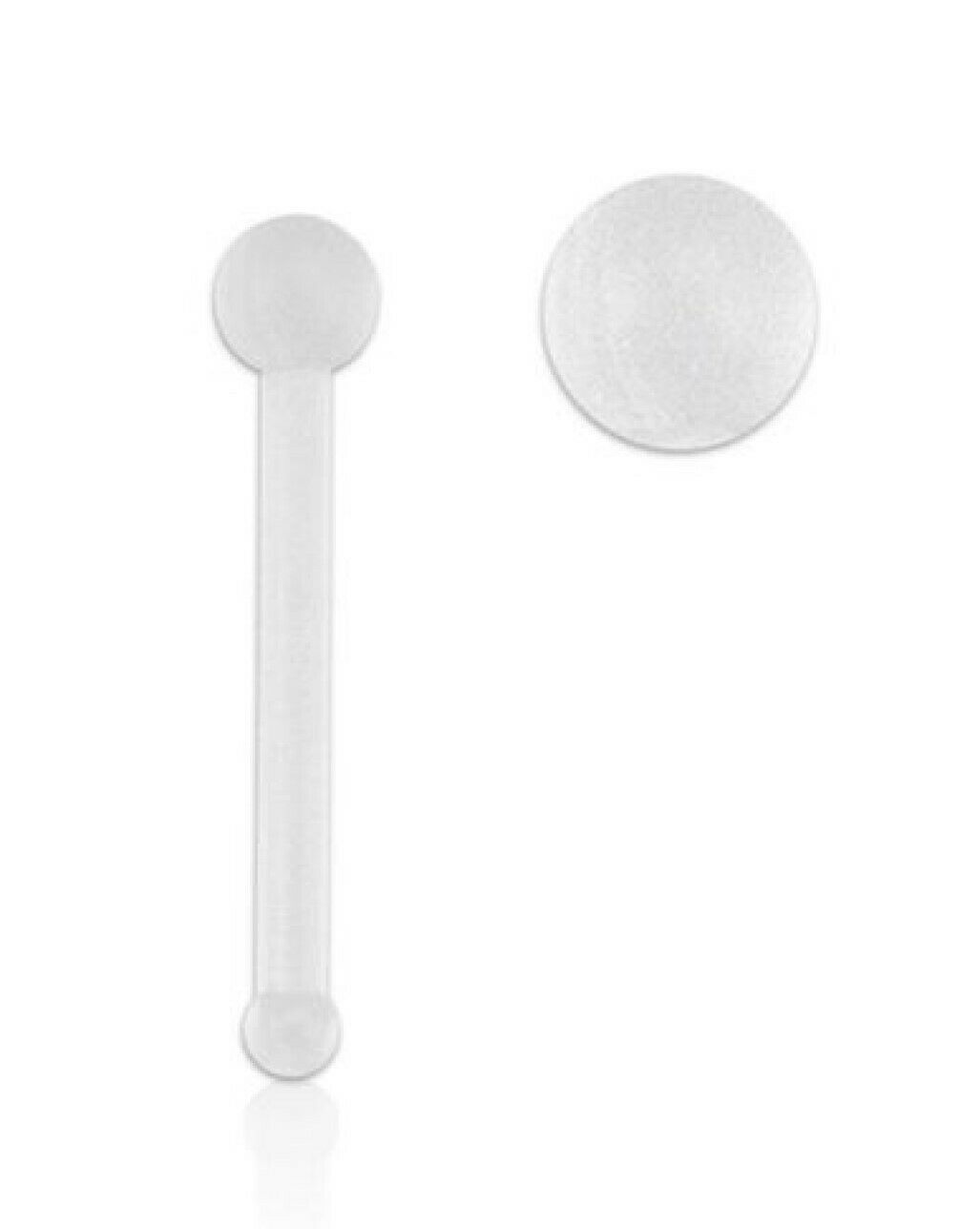 Nose Stud x 2 Clear nose Retainers Hideits Bioflex Piercing 22g (0.6