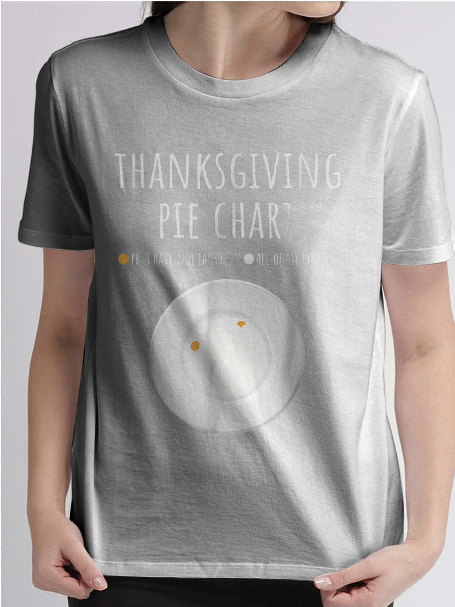 Funny Thanksgiving Food Shirt Thanksgiving Pie Chart T ...