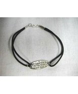 I LOVE YOU TO THE MOON AND BACK PEWTER PENDANT CORD BRACELET OR ANKLE BR... - $8.50