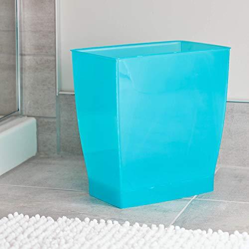 iDesign Spa Rectangular Trash, Waste Basket Garbage Can for Bathroom, (Aruba) Trash Cans