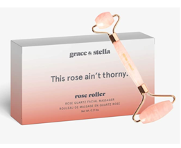 Grace & Stella Co. Rose Quartz Jade Roller for Face Massage Roller - £20.73 GBP