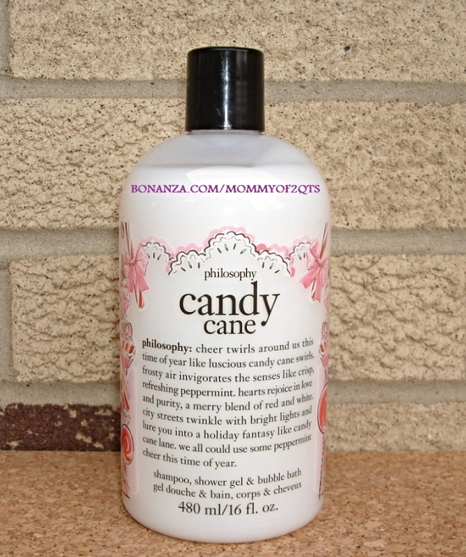 Philosophy Candy Cane 3 in 1 Shampoo Shower Gel Bubble Bath 16 Oz Sealed Body Washes & Shower Gels