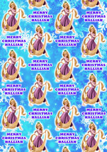 RAPUNZEL Personalised Christmas Gift Wrap - Disney Tangled Wrapping Paper D2 - $5.42