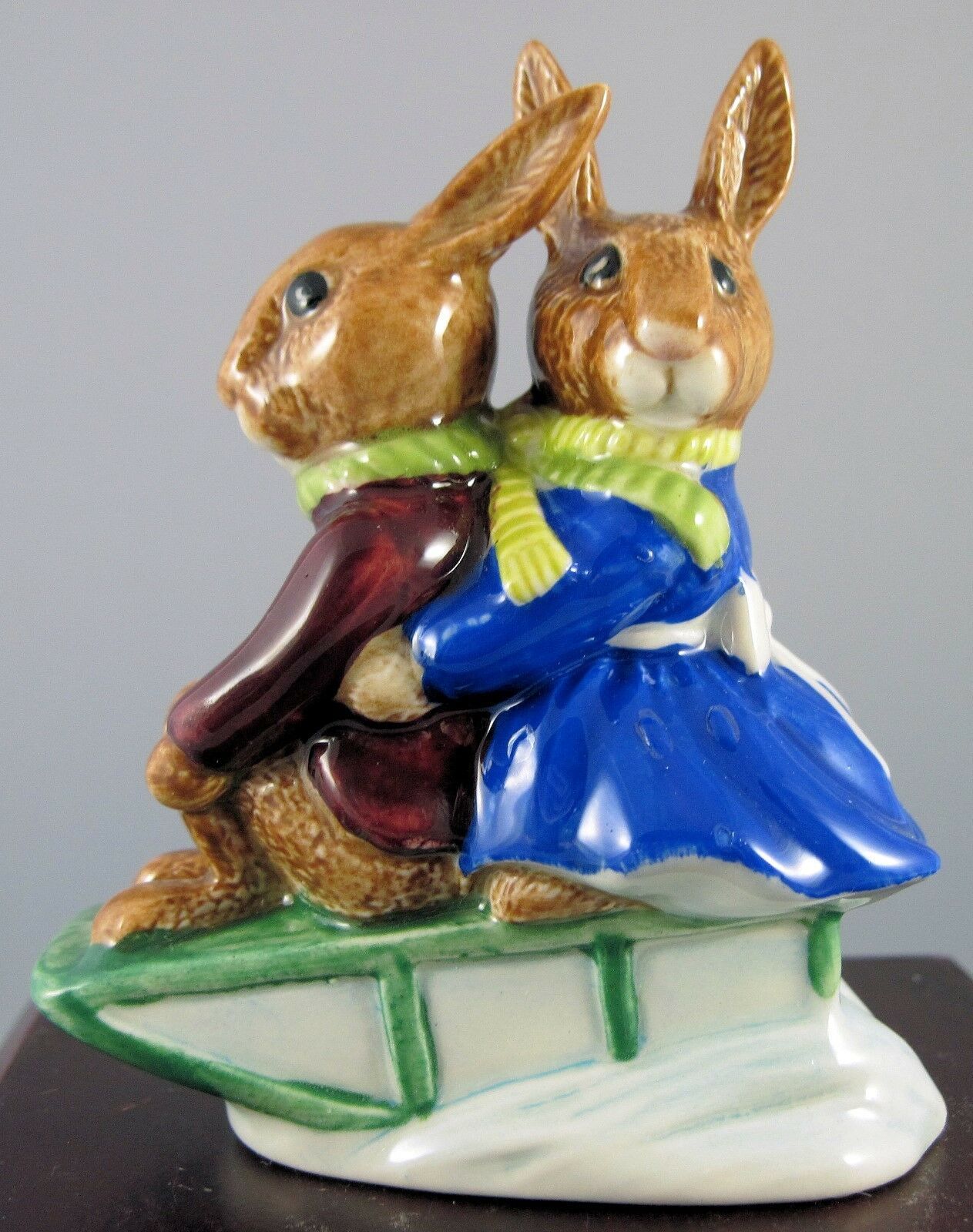 Royal Doulton Bunnykins Figurine - "Sleigh Ride" - DB4 - $18.99