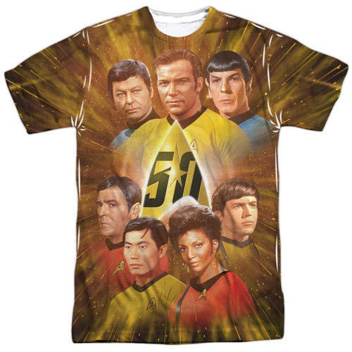 Primary image for Star Trek Original Series 50th Anniversary Crew Sublimation T-Shirt 3X NEW