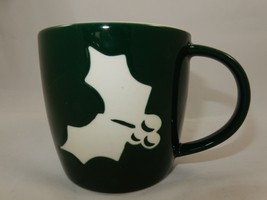 Starbucks 2011 Green w/White Holly 14oz Coffee Mug - $13.29