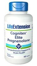 NEW FORMULA! 3 X Life Extension Cognitex Elite Pregnenolone 60 tabs - $90.00