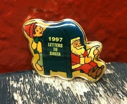 Vintage Hallmark Letters To Santa Pin Christmas Holiday Enamel Collectib... - $8.90