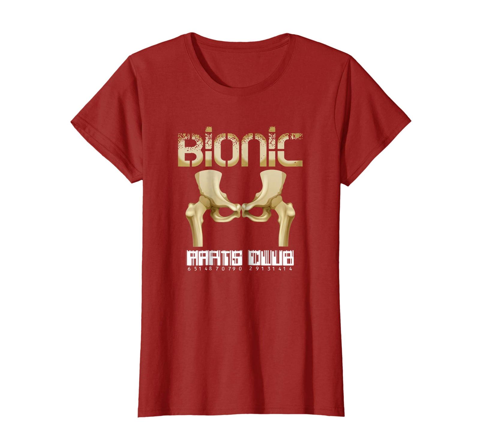 New Shirts Funny BIONIC HIP Shirt Hip Replacement Surgery Hippie Gift