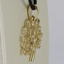 18K YELLOW GOLD TREE OF LIFE PENDANT, CHARM, 0.95 INCHES, 24 mm, MADE IN ITALY image 2