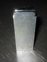 Vintage SILVER MATCH Art Deco Chrome Flint Gas Butane Lighter Made in Japan - $11.99
